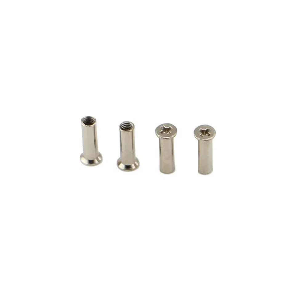 Custom Adjustable Length Fixing Screw Universal Connecting Bolts Plus Sleeves Through Fixing Metal Door Handle Escutcheon Screws
