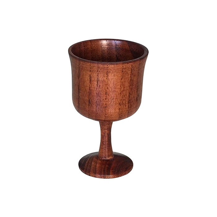 Vintage Wooden Wine Goblet Handmade Wood Toasting Glass Kitchen & Bar Accessories