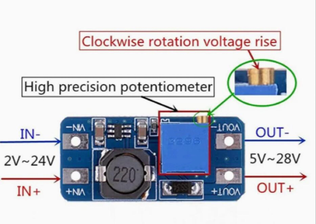 Mt3608 DC-DC Step-up Regulated Power Supply Module