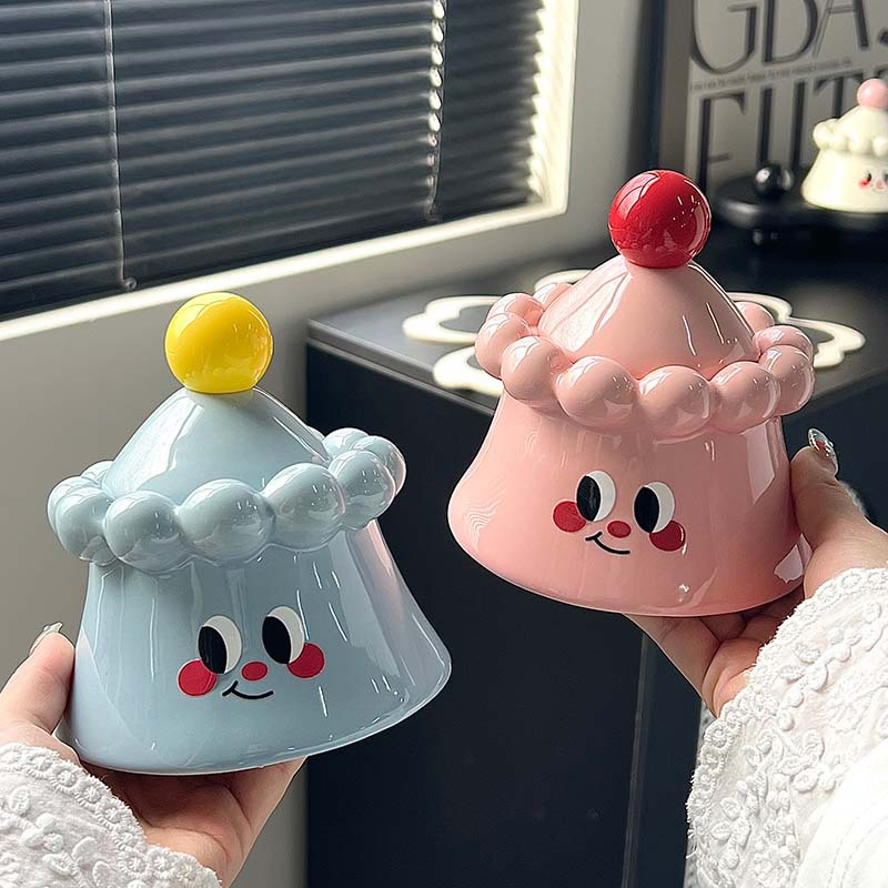 Ceramic Ashtray with Lid to Prevent Ash Cute Household Ashtray Smoking Accessories