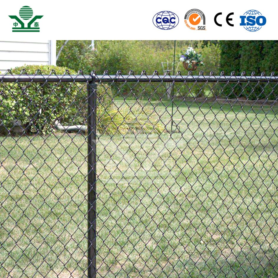 Zhongtai Anti Climb Chain Link Fence China Factory Powder Coated Stadium Chain Link Fence 60mm X 60mm 6 Foot High Stadium Chain Link Fence