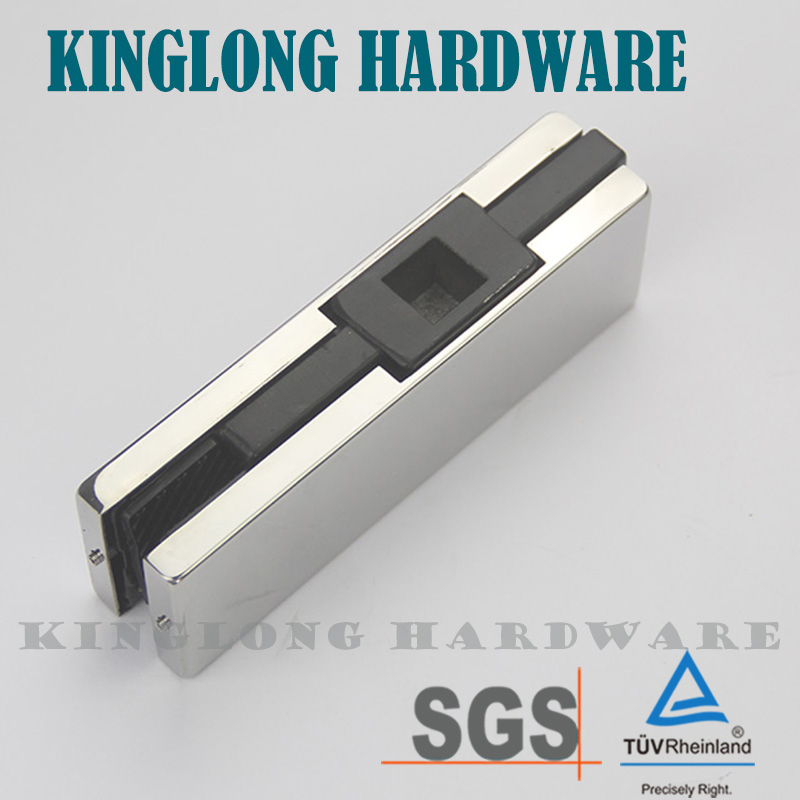 Stainless Steel Glass Door Hardware Fitting Door Hinge Square Type Bottom Lower Patch Fitting Clamp