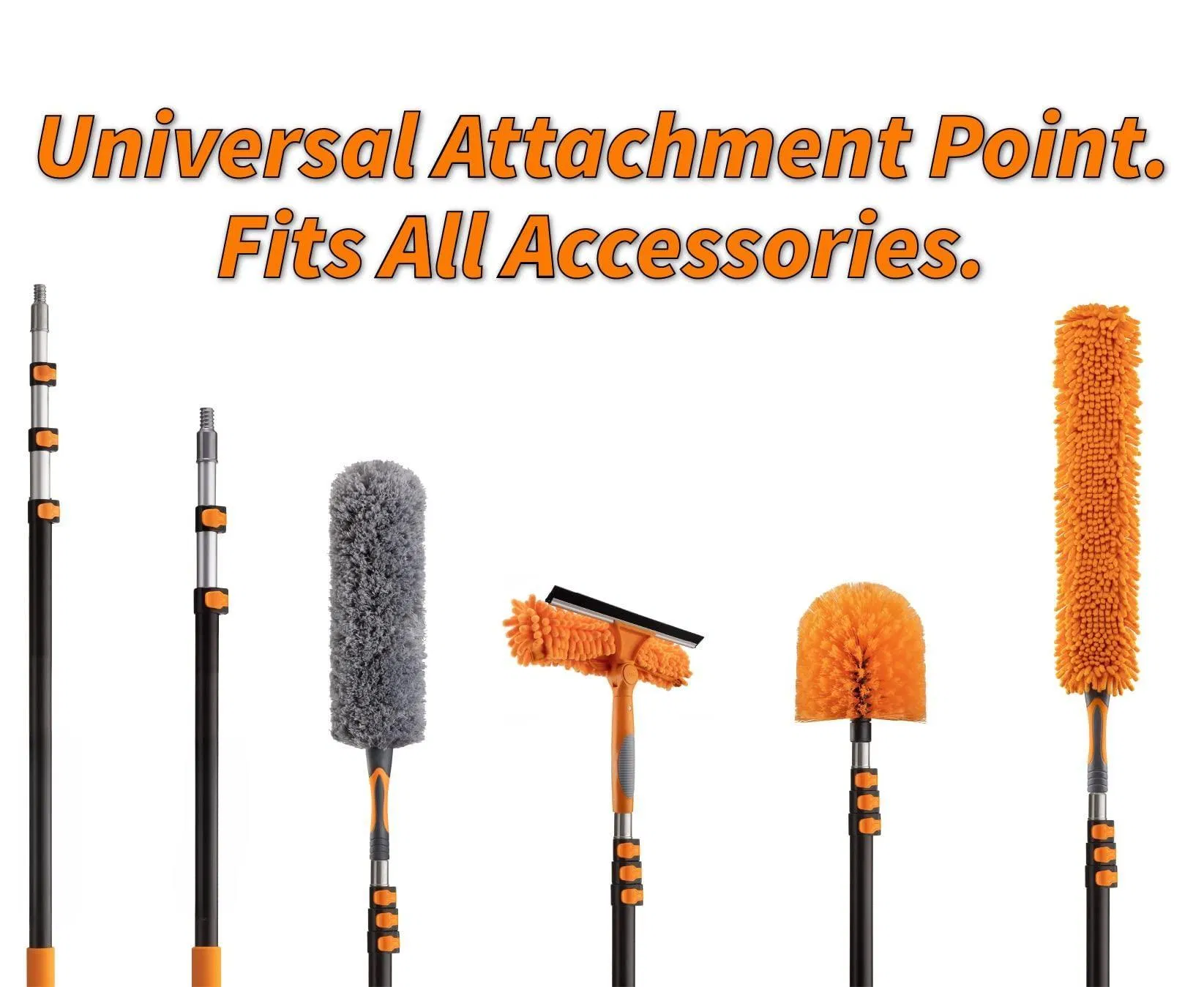 Extension Pole Ceiling Cleaning Telescopic Pole 20 Foot High Cobweb Feather Duster