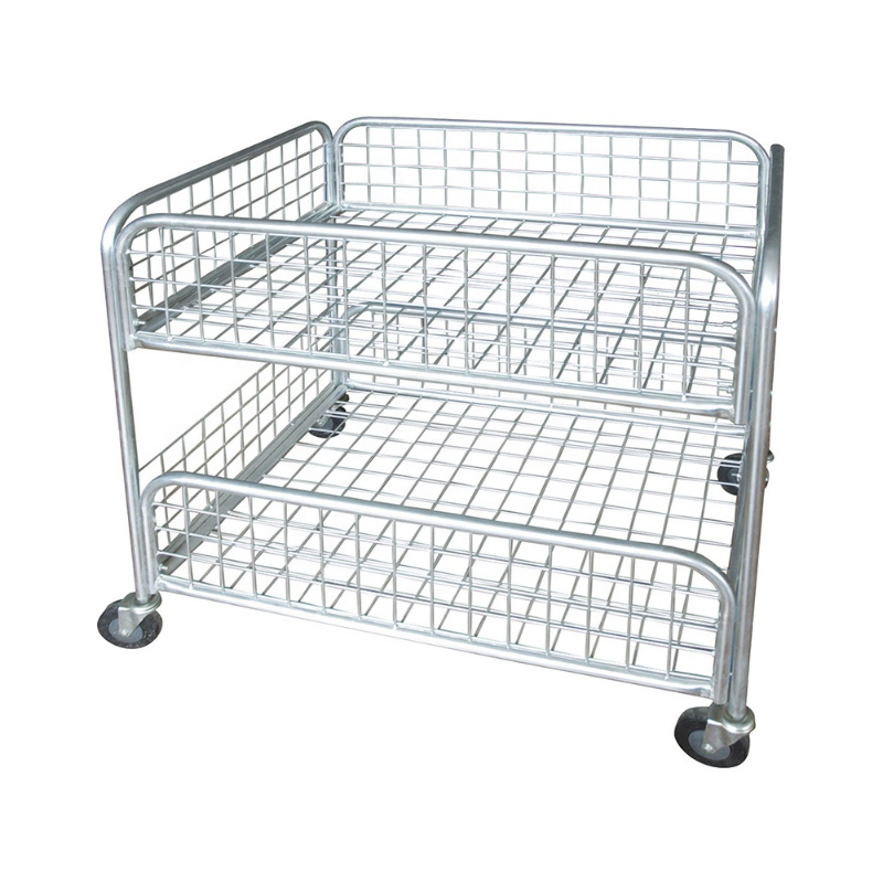 Wholesale High Quality Supermarket Home Metal Display Wire Mesh Rack Shelves Storage Basket