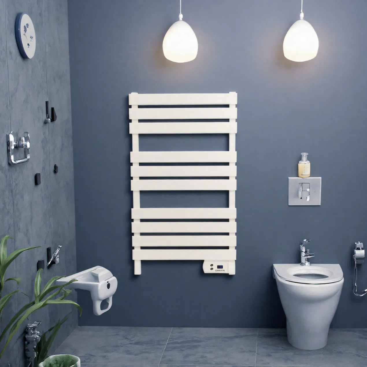 500W Sleek Design Wall-Mounted or Freestanding Electric Towel Warmer Heater Dryer