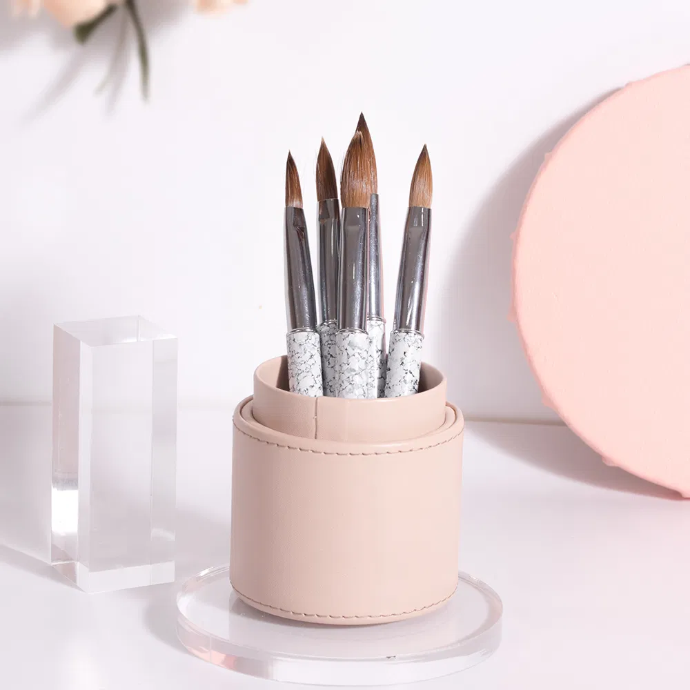 Guyo Rhinedtone Handle Marbling Kolinsky Nail Brush