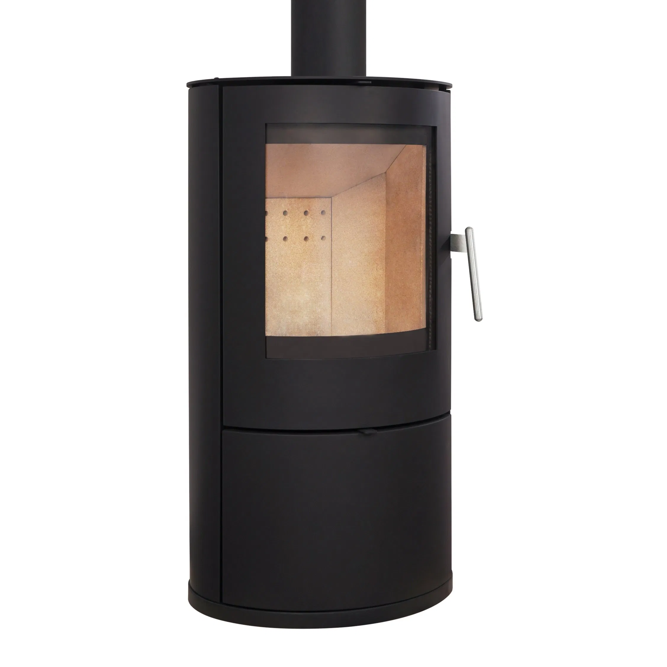 Curved Indoor Wood Burning Fireplace Stove for Heating