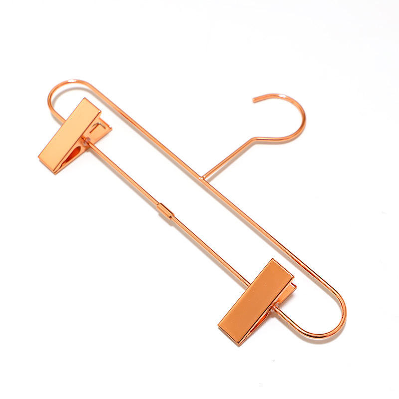 Wholesale High Quality Gold Metal Clip Child Adults Adjustable Coat Pant & Skirt Hangers