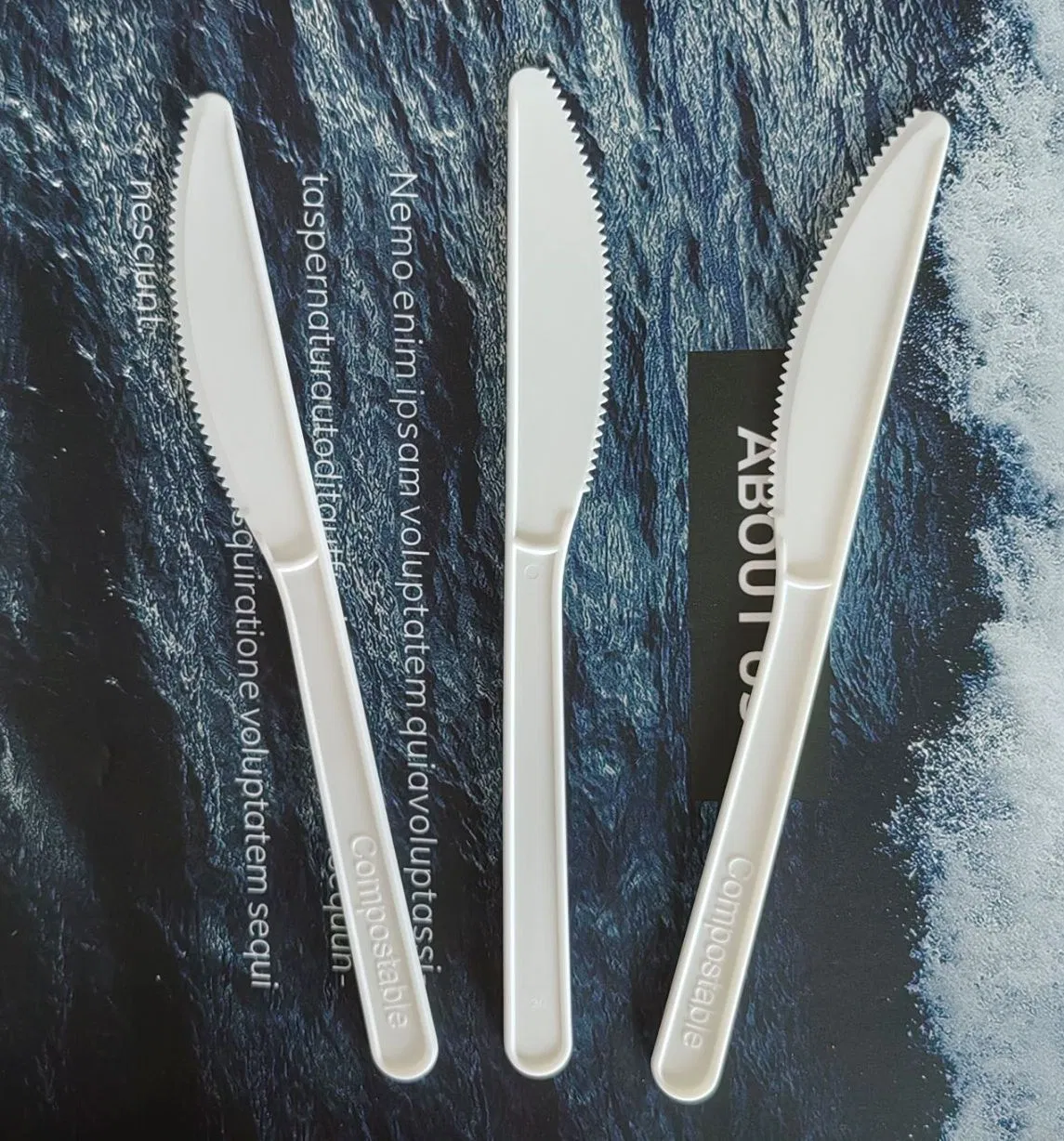 Disposable Compostable Cutlery PLA Forks and Spoons Flatware Knife Tableware Cutlery Utensils