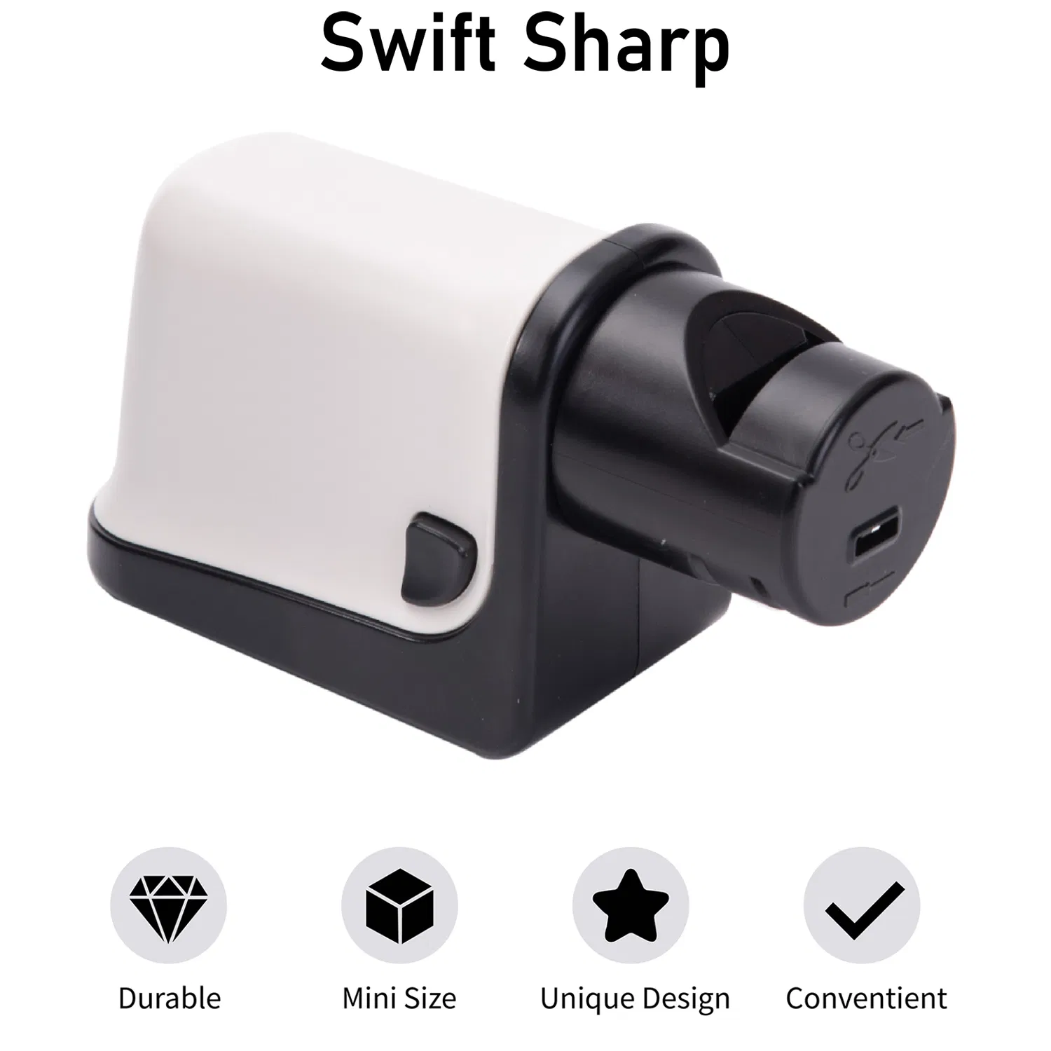 Electric Knife Sharpener One Touch Scissors Screwdriver Sharpening Non Slip Compact Gadget