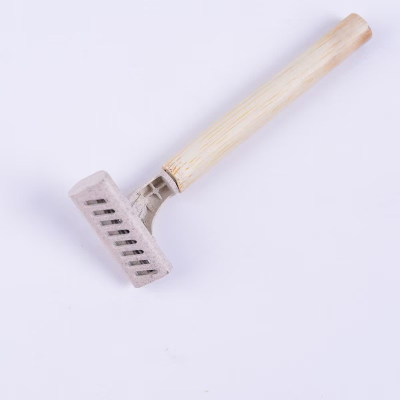 OEM Eco-Friendly Razor 3 Blades Bamboo Beard Razor for Hotel