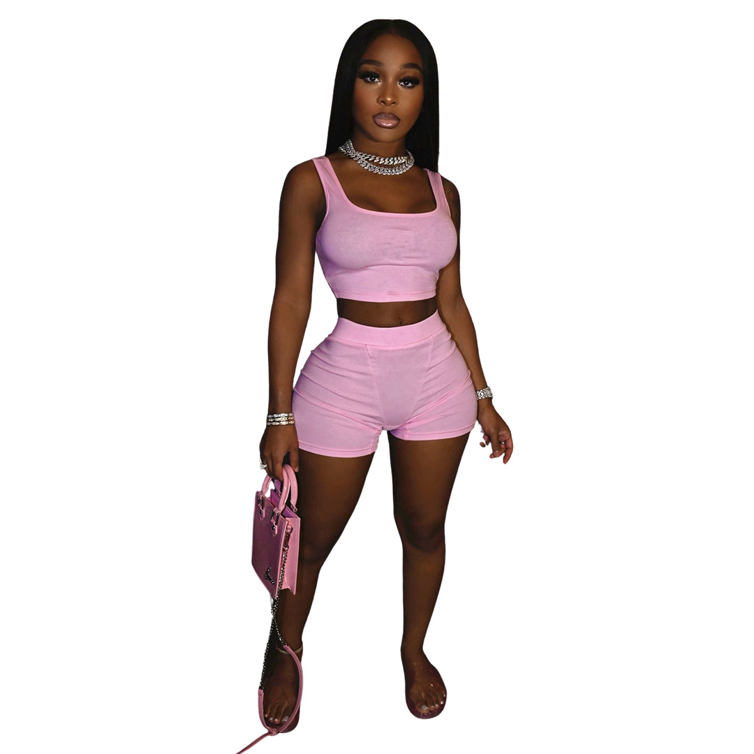 Комплект женский летний майка и шорты байкерские спортивный