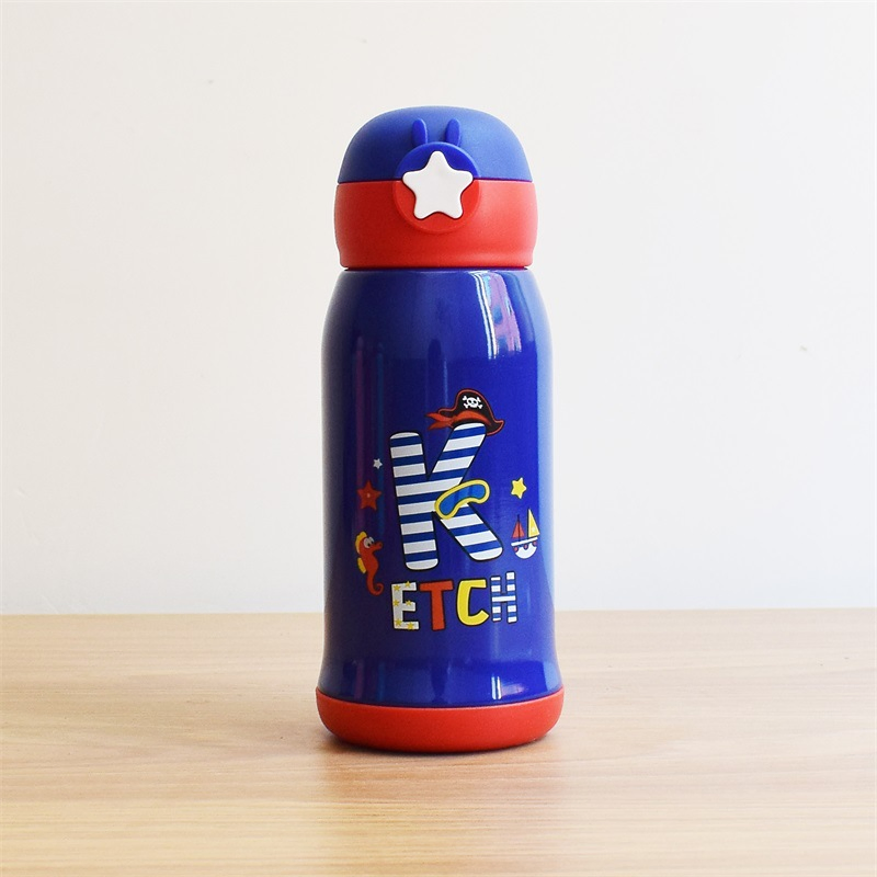 Heat Preservation 304 Children's Thermos Star Cup with Straw