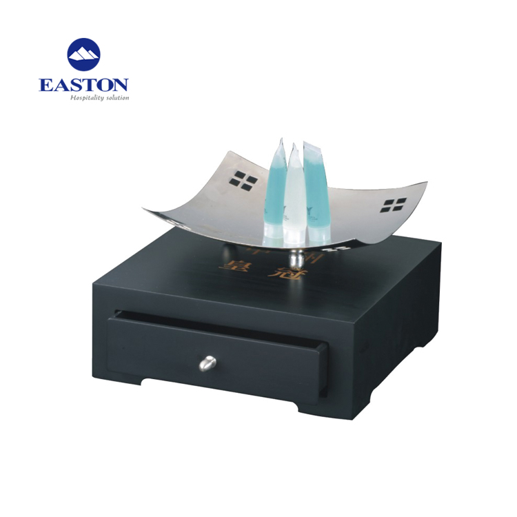 New Arrival Hotel Black High Wooden Service Tray