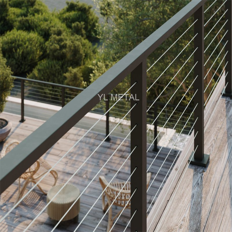 Y L High Quality Balustrade Balcony Handrail Deck Terrace Post Cable Railing