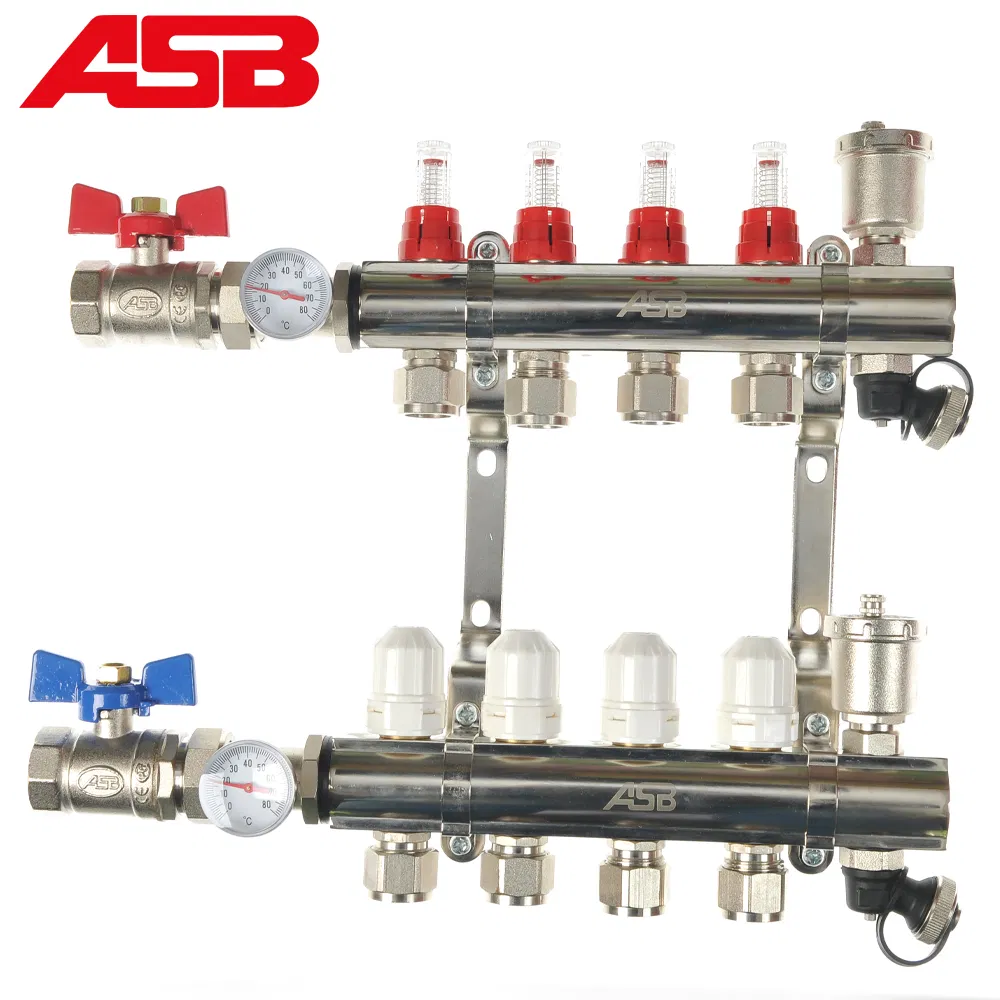 2-12 Ports Water Manifold Brass Manifolds with Flow Meters
