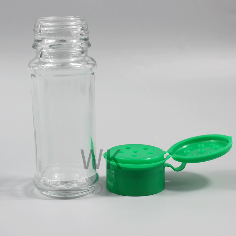 BBQ Seasoning Salt and Pepper Cumin Powder Glass Packaging Bottle with Butterfly Cover