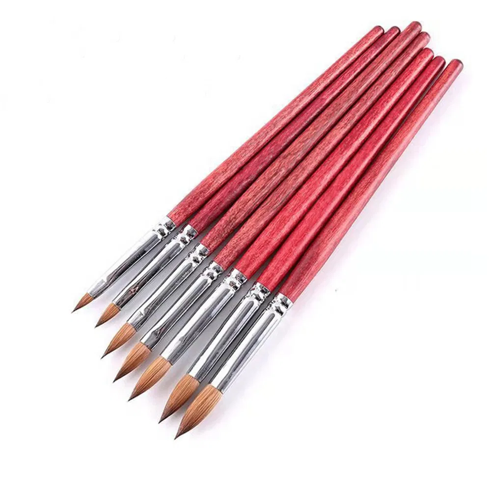 Hot Sale Different Sizes 100% Pure Kolinsky Acrylic Brush for Manicure Gel Brush for Nail Art Brush