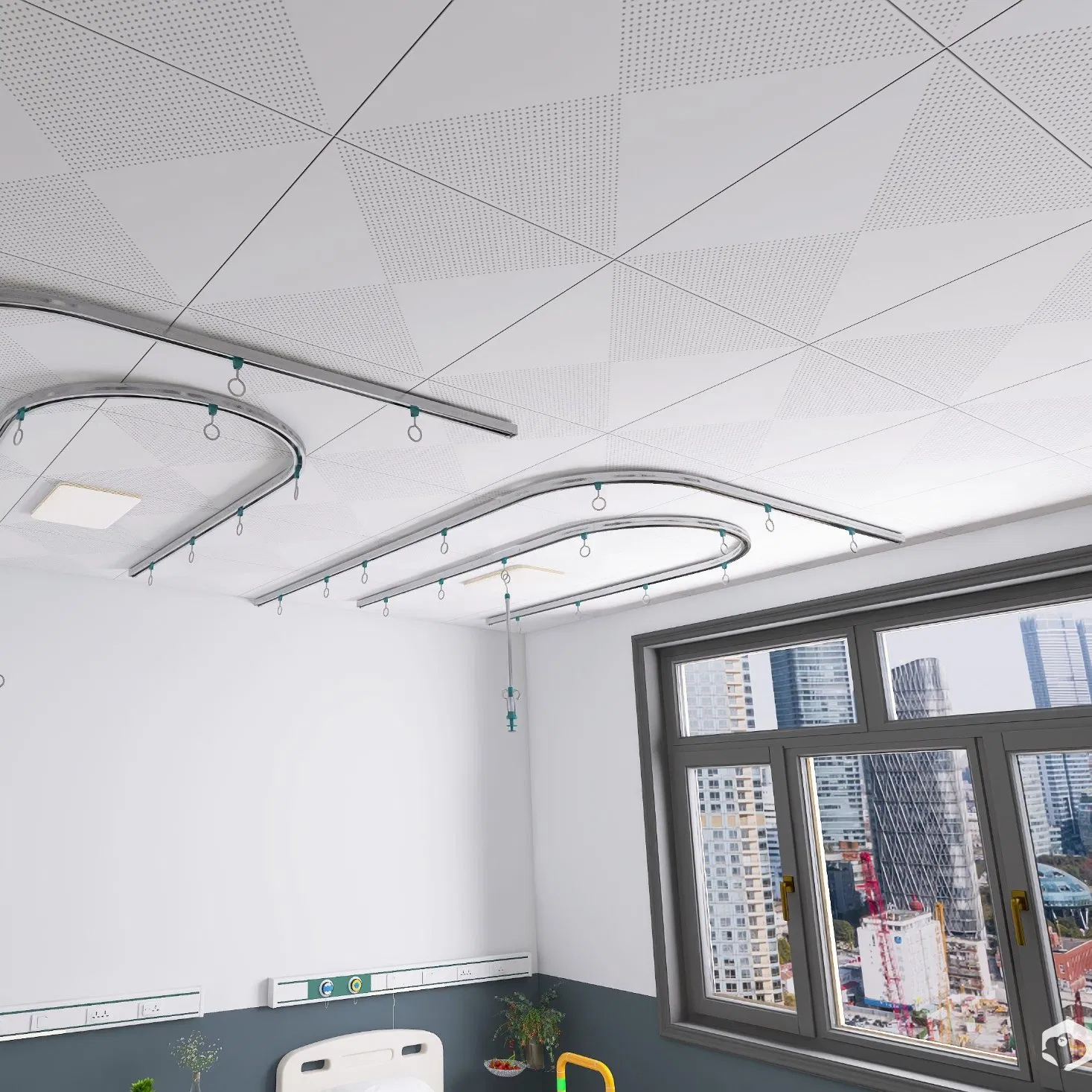 Aluminum Curved Hospital Curtain Track Hospital Tracks