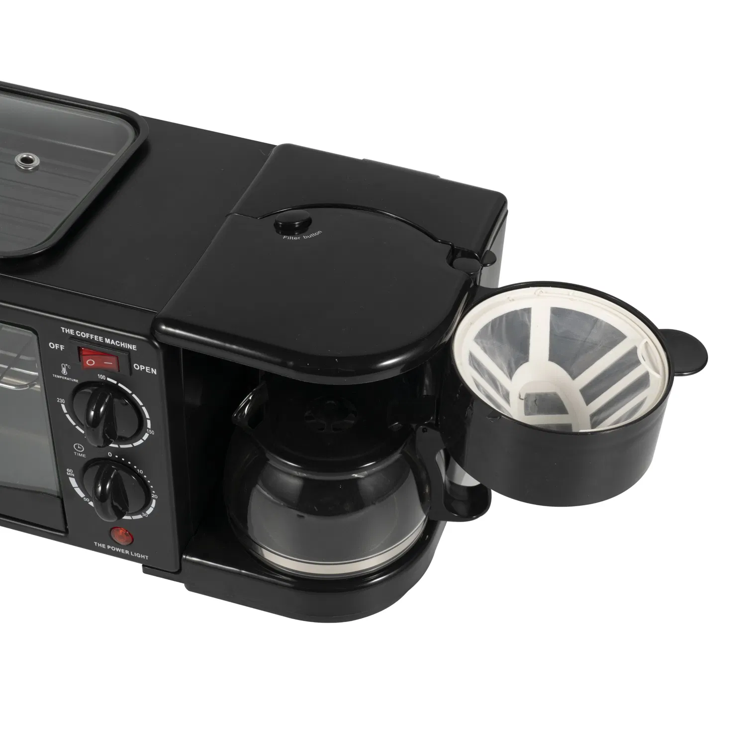 3 in 1 Breakfast Maker Sandwich Toaster Bread Oven Coffee Machine Automatic