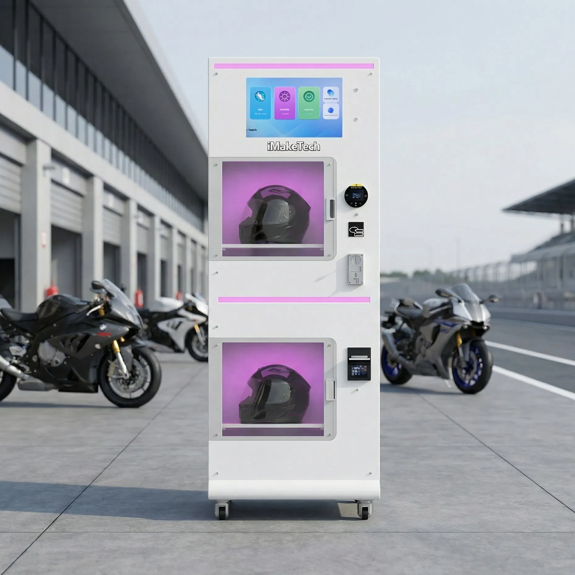 Automated Self-Service Helmet Cleaning Machine with Card Payment Helmet Machine Automatic Vending Machine