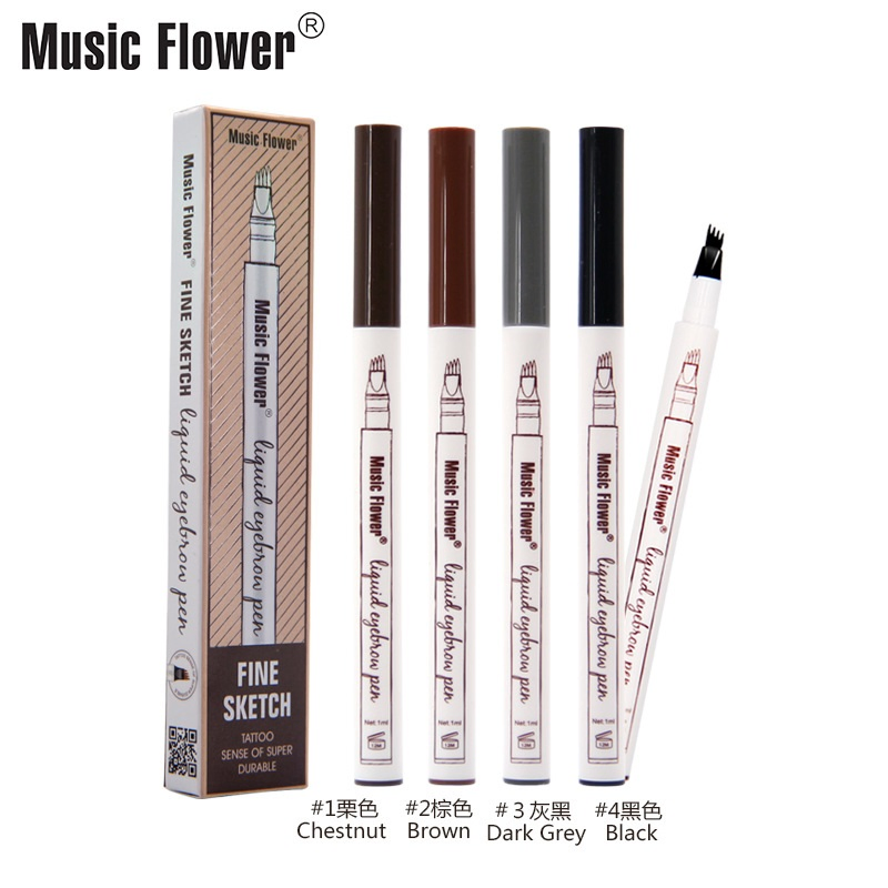 Ep10 Partyqueen Brand Automatic Triangle Rotation Double Eyebrow Pen Wholesale Waterproof Authentic Guaranteed Korean Raw Materials