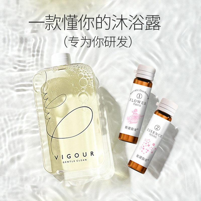Cangty Wholesale Body Wash Set Long-Lasting Fragrance Milk Aroma Vitamin C Essential Oils Niacinamide Whitening Shower Gel
