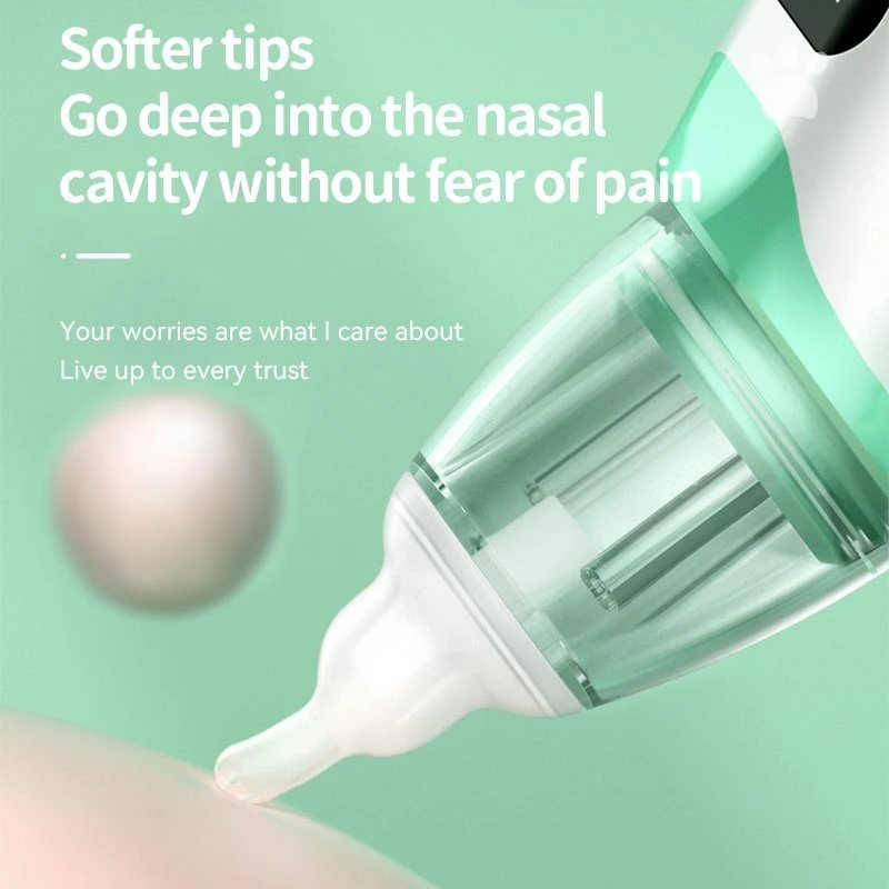 High Performance Safety Tool Adjustable Suction Nose Cleaner Electric Baby Nasal Aspirator Music