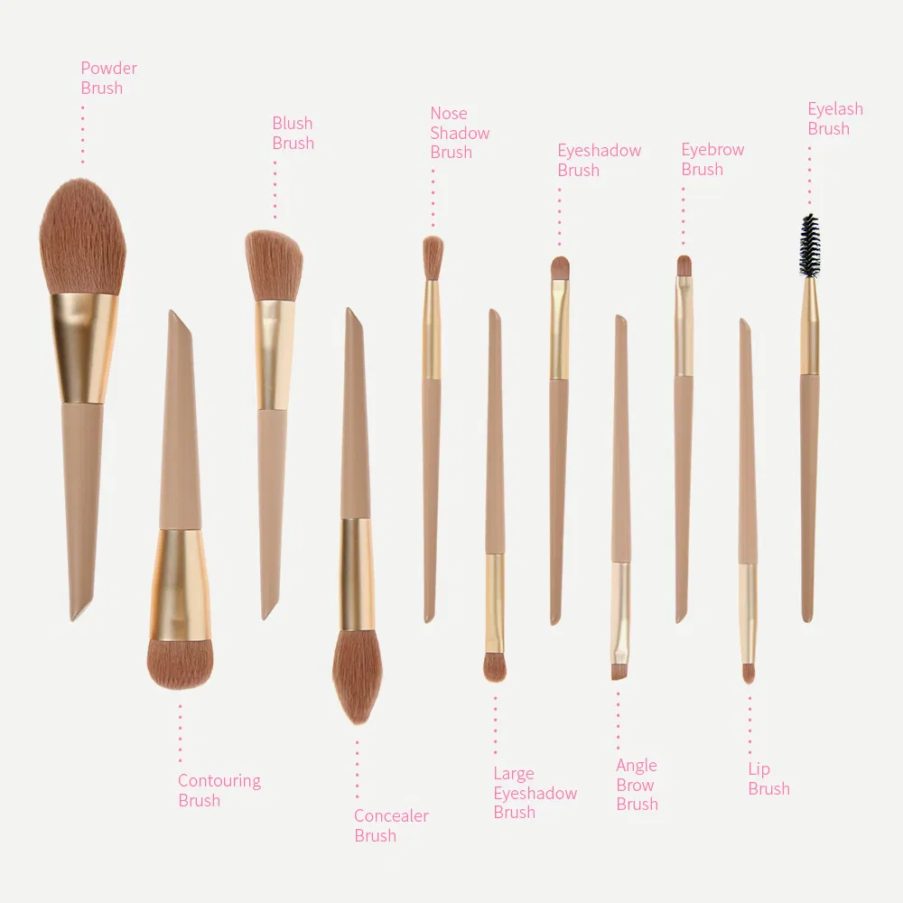 11PCS Kabuki Beauty Make up Brushes Tool Cosmetic Powder Eyeshadow Maquiagem Makeup Brush Set