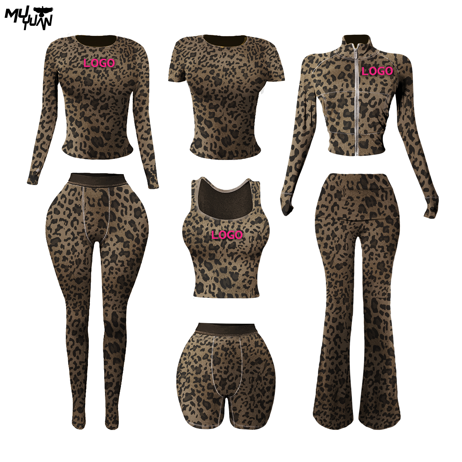 Куртка женская хлопковая с леопардовым принтом