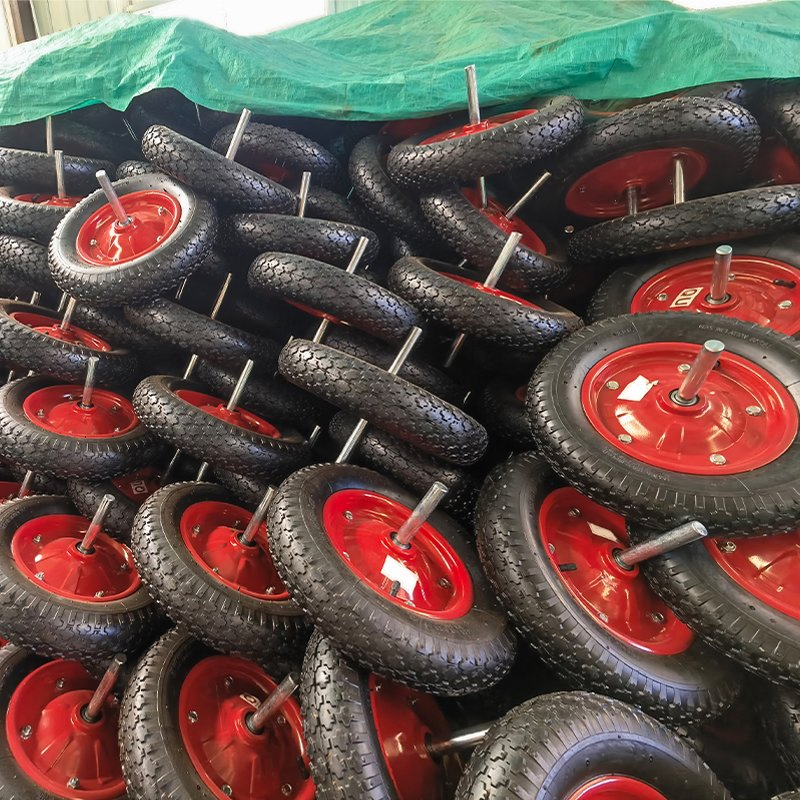 Hautine Rubber Wheel with Pneumatic Tire and Axle