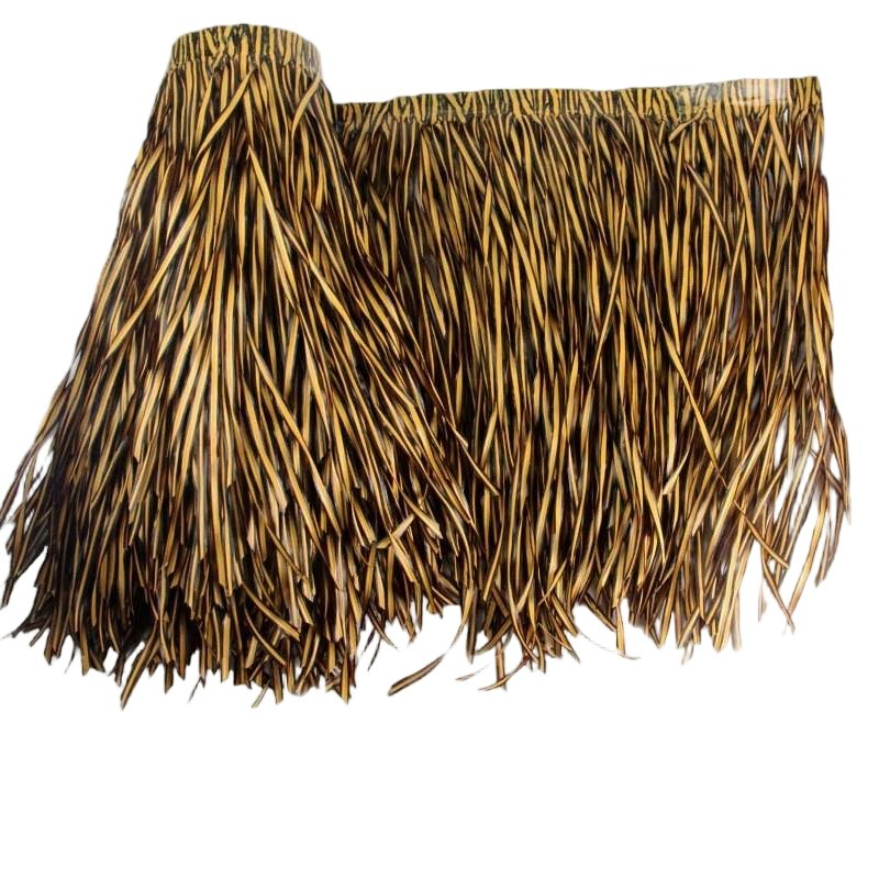 Synthetic Thatch Grass Roof Yellow Artificial Mexican Straw Roll Palapa Thatch Turf Grass