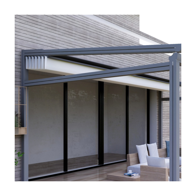 Large Motorised Retractable Roofing Pergola Windproof Retractable Awning