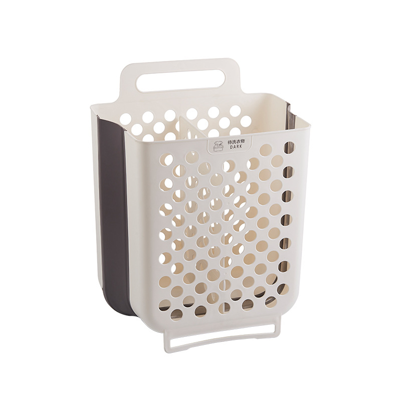 Factory Price Foldable Home Wall Mounted Non Perforated Bathroom Laundry Basket