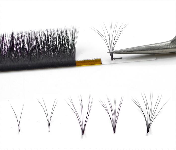 Easy Self Fanning Silk Lash Trays Russian Eyelash Korea Bulk Blooming Easy Fan Eyelash Extension