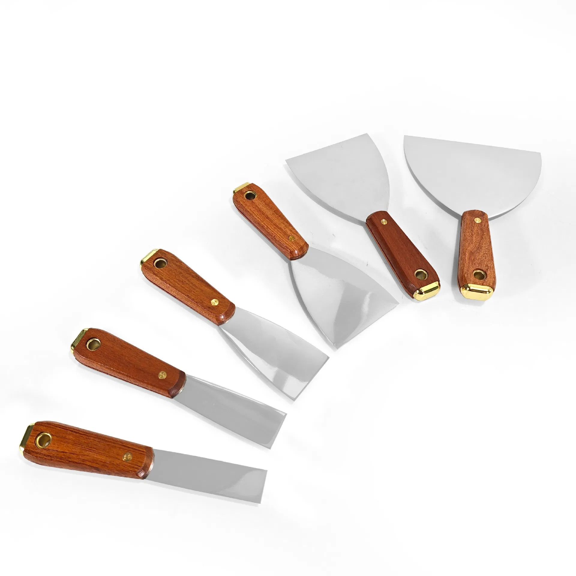 Durable Stainless Steel Putty Knife with Rosewood Handle for Precision Wall Cleaning