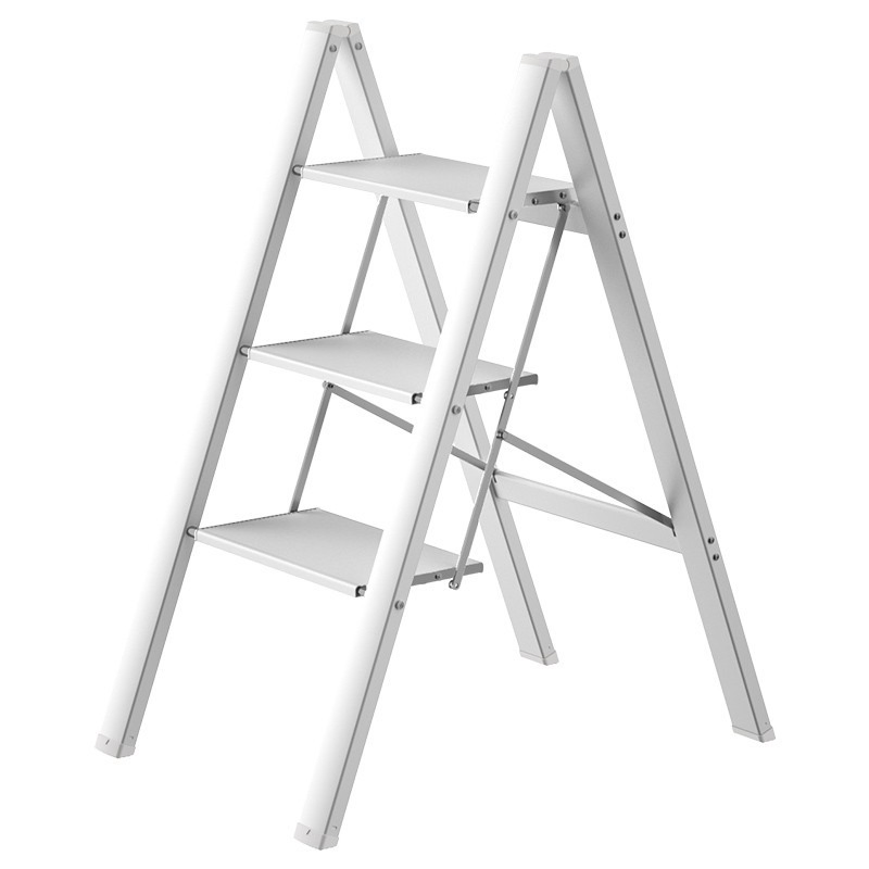 Folding Aluminum Alloy V-Shaped Ladder with Three Steps