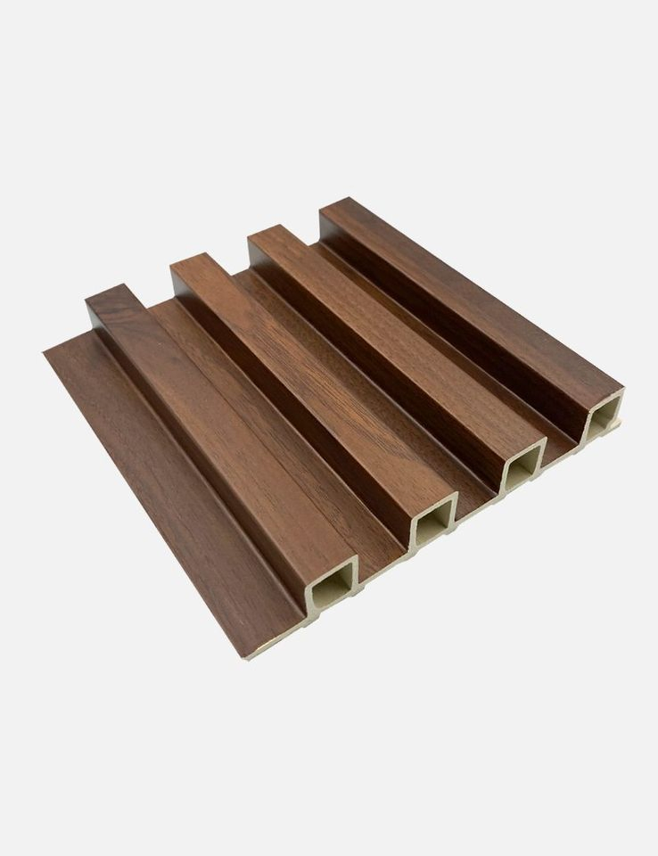 Factory Indoor Decor PVC Coating Cladding Wall Board WPC Interior Fluted Wall Panel