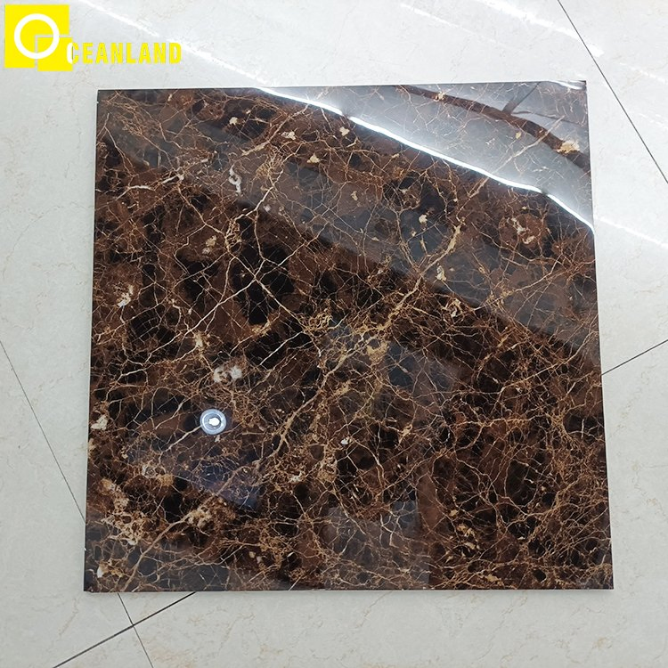 Wear-Resistant Non-Slip Oceanland 60X60 Polished Brown Floor Tile