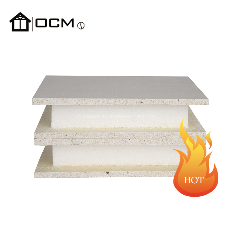 Acoustic Magnesium Oxide Board Composite EPS Panel SIP with Groove Edge