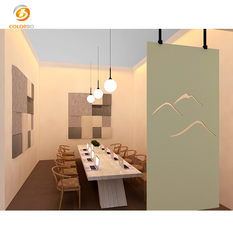 Hollow out Flame Retardant Customized PET Panel Office Furniture Screen