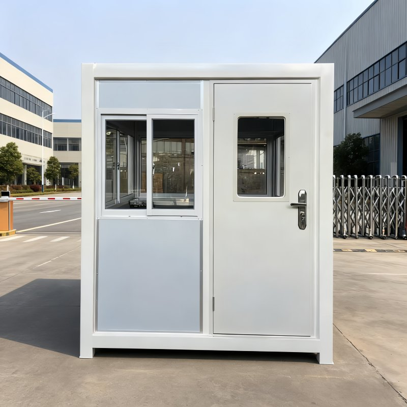 New Outdoor Steel Structure Portable Mobile Sandwich Panel Security Guard Booth for Factory Sentry Kiosk House