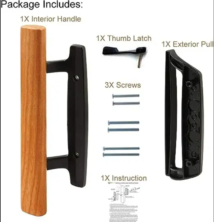 Mortise Style Sliding Patio Door Handle Set