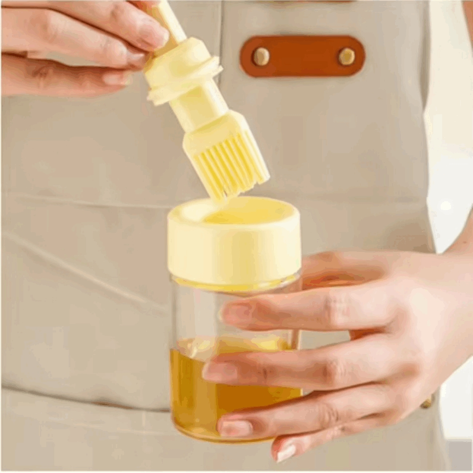 Clear Transparent Handle Oil Bottle Brush for Easy Visual Confirmation of Cleanliness While Washing Containers