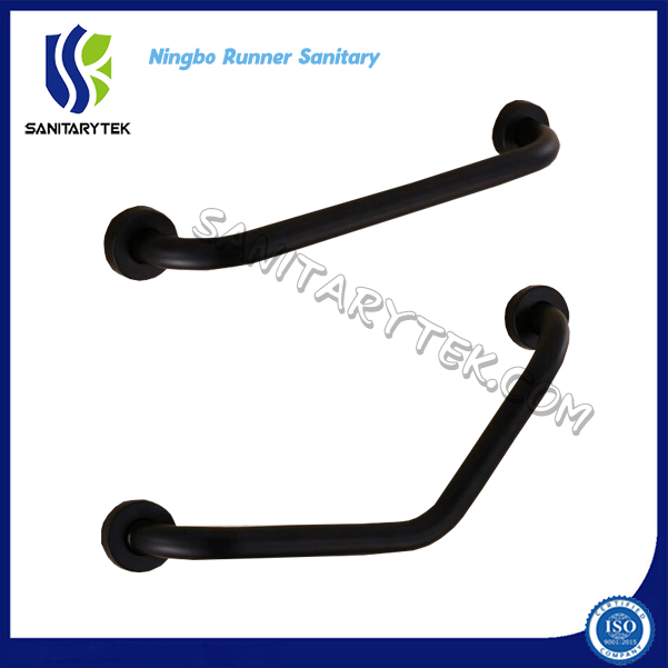 Черный угловой поручень из нержавеющей стали