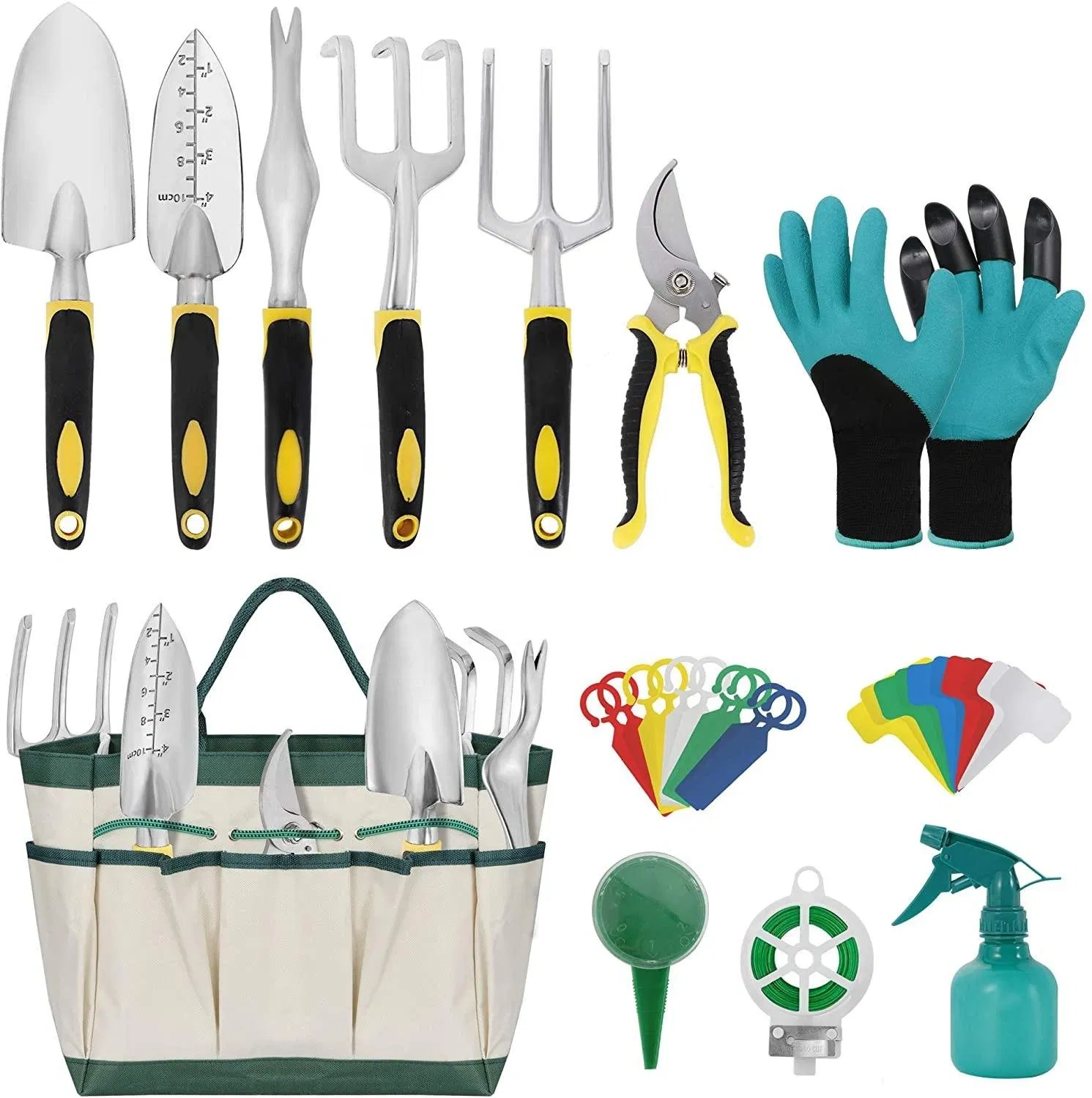 Hot Products 13 PCS Garden Tool Set Durable Aluminum Alloy Head Garden Set with Fashion Tool Bag