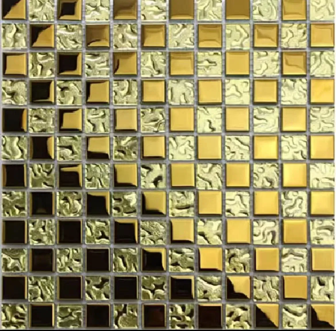 Black and Gold Color/Old Design Classical Glass Mosaic Tile for Bathroom