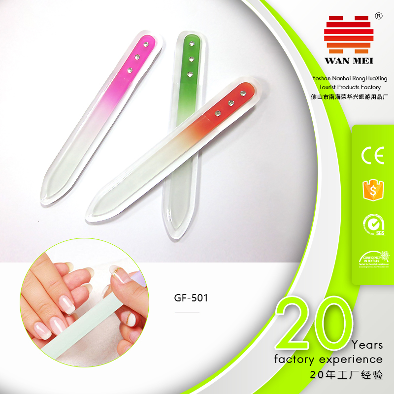 14cm Middle Crystal Glass Nail File with Diamond