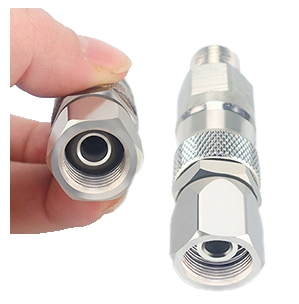 1/4 Inch 360-Degree Rotating Stainless Steel Airless High-Pressure Spray Gun Hose Swivel Connector for Sprayer Wire Hose Accessories