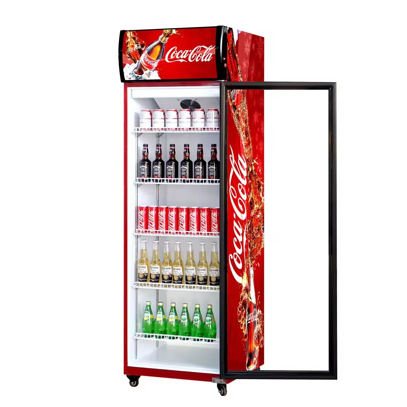 Холодильная витрина с стеклянной дверью для магазина